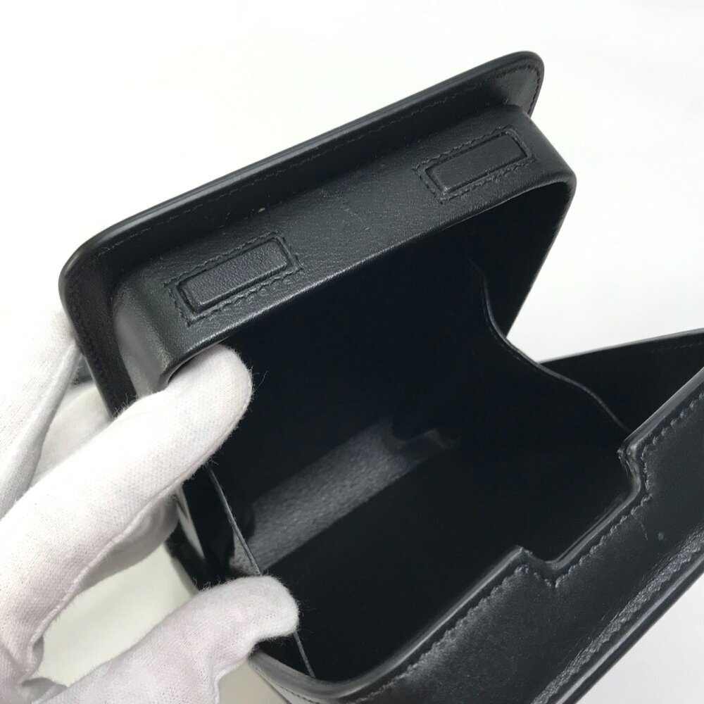 CHRISTIAN DIOR Black Leather Pochette Shoulder Bag - Picture 14 of 16